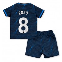 Chelsea Enzo Fernandez #8 Udebane Trøje Børn 2023-24 Kortærmet (+ Korte bukser)